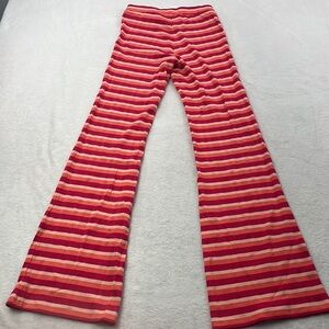 NWT L Space XS S‎ Paloma Pant Pink, Orange Stripe Flare Stretchy Lyocell Pants